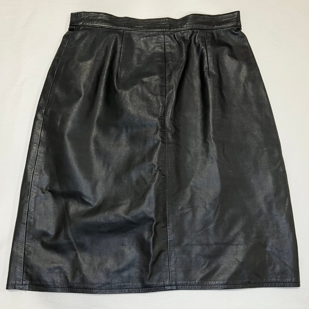 Cedars 100% Leather Black Mini Skirt